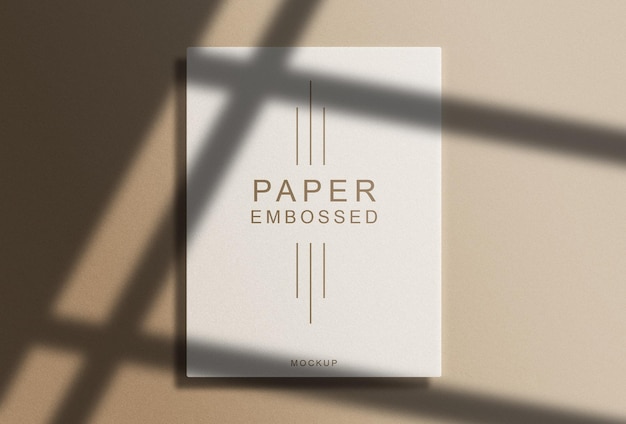 Mockup in rilievo di carta