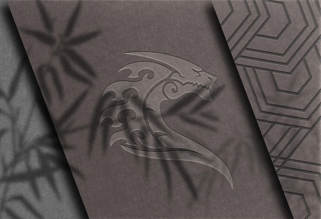 Mockup in rilievo di carta