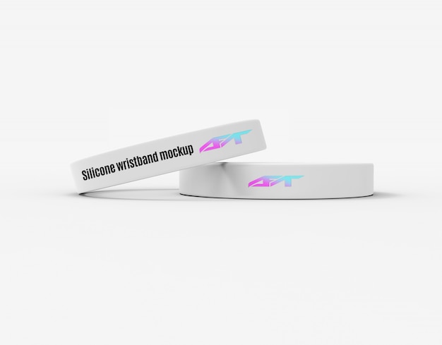 Mockup in silicone wrisband
