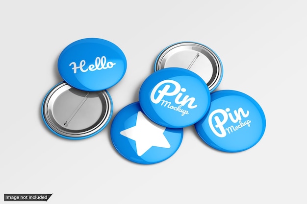 Mockup de la insignia del botón PIN