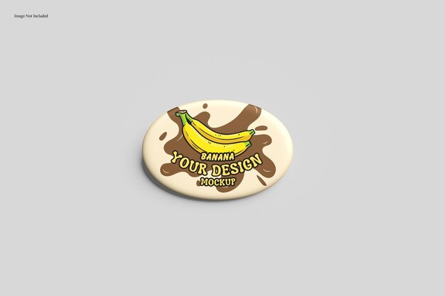 Mockup de la insignia de plátano