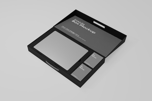 Mockup interior de la caja perfecto para la marca y la presentación del producto