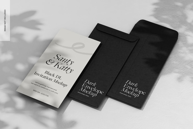 Mockup de las invitaciones de Black DL