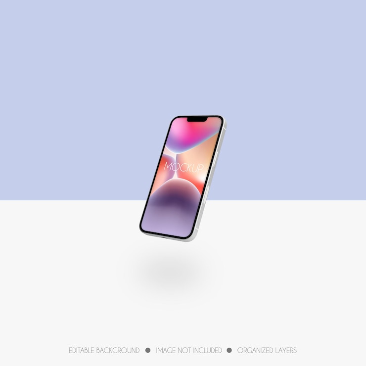 Mockup isolato smartphone moderno