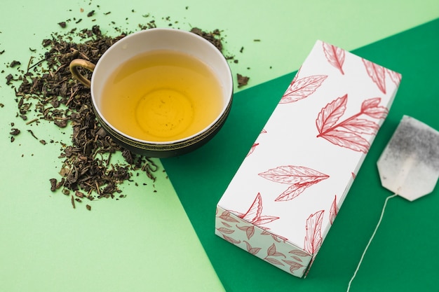 Mockup isométrico de té