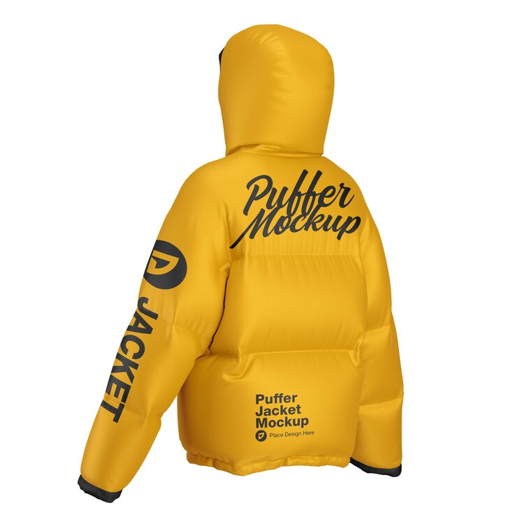 PSD mockup jaket puffer