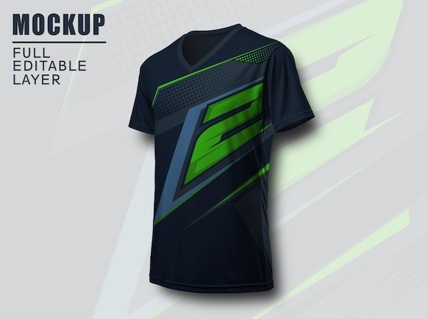 Mockup de Jersey con capa editable completa