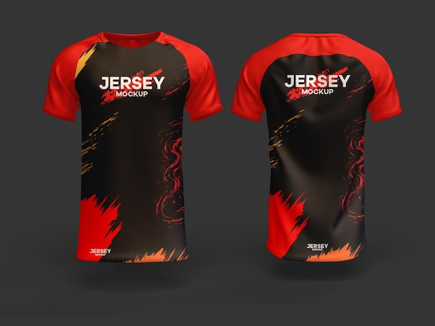 PSD mockup de jersey con fondo liso