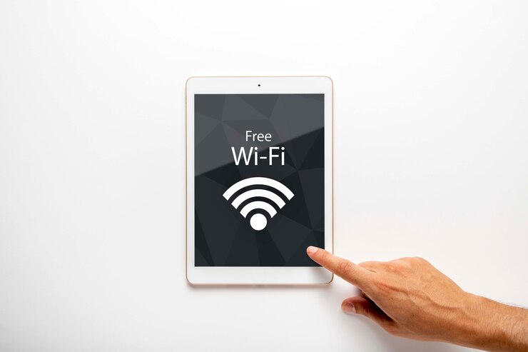 PSD mockup konsep internet 5g