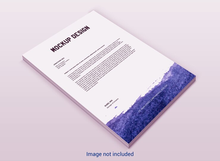 PSD mockup kop surat halaman a4