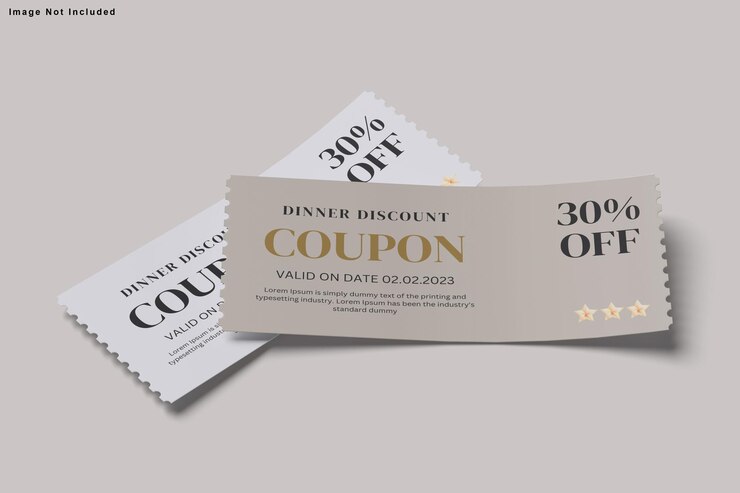 PSD mockup kupon