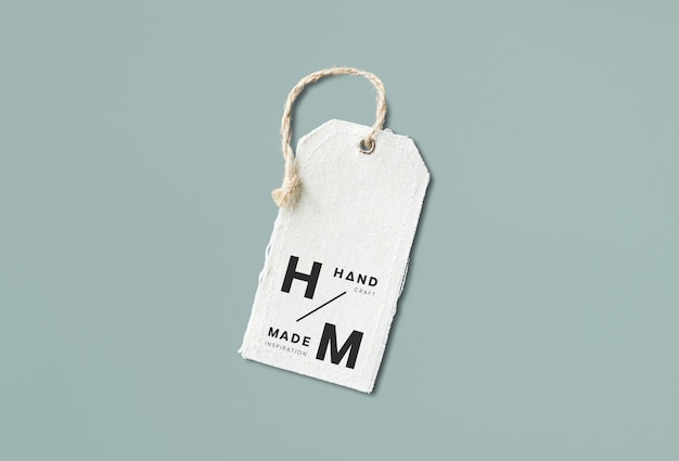 Mockup label kain katun natural