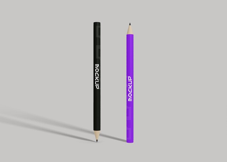 PSD mockup de lápiz de oficina para la marca