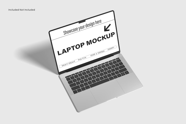 Mockup de laptop para presentación de sitio web