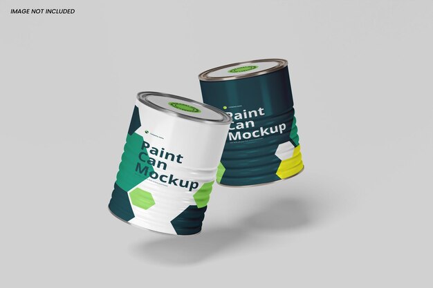 Mockup de una lata de pintura