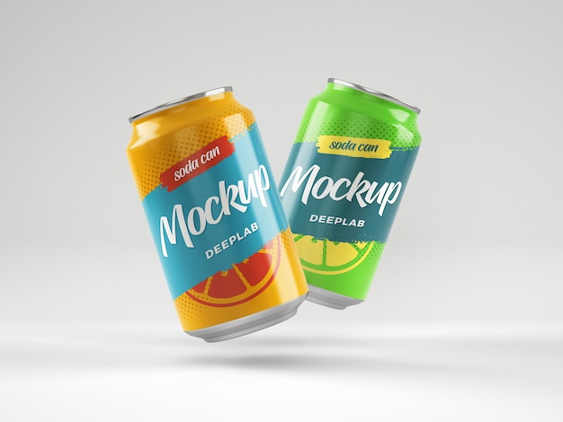 Mockup de lata de refresco