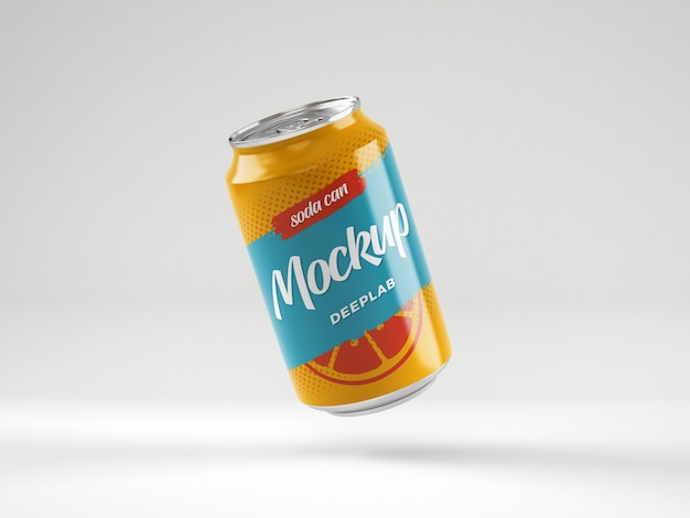 Mockup de lata de refresco