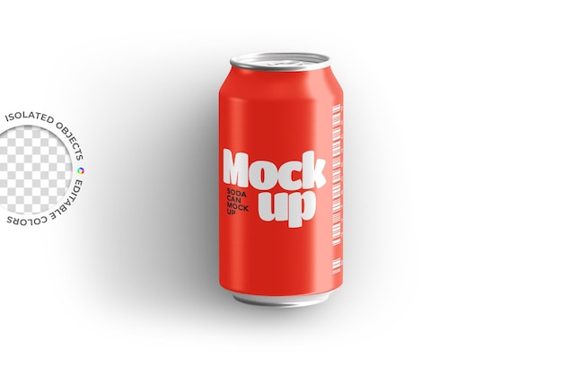 Mockup de lata de refresco