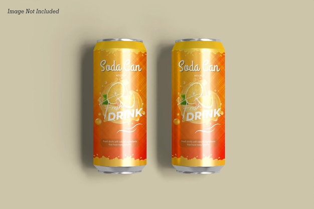 Mockup de lata de refresco