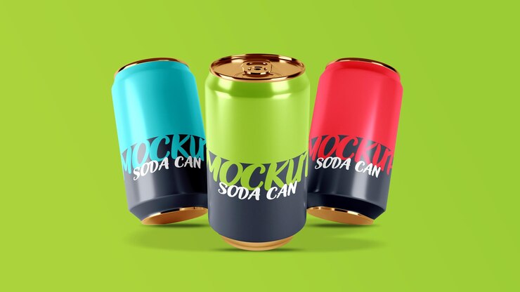 Mockup de lata de refresco