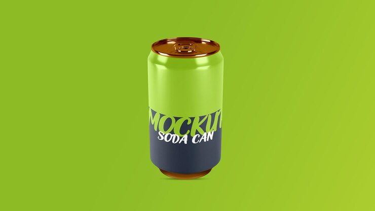 Mockup de lata de refresco