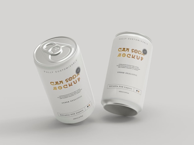 Mockup de lata de refresco