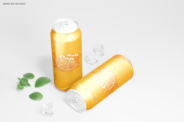 PSD mockup de lata de refresco