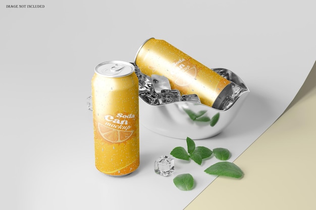 PSD mockup de lata de refresco