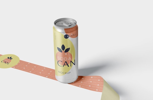 Mockup de lata de refresco