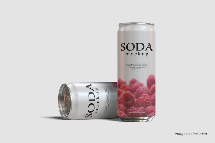 PSD mockup de lata de refresco