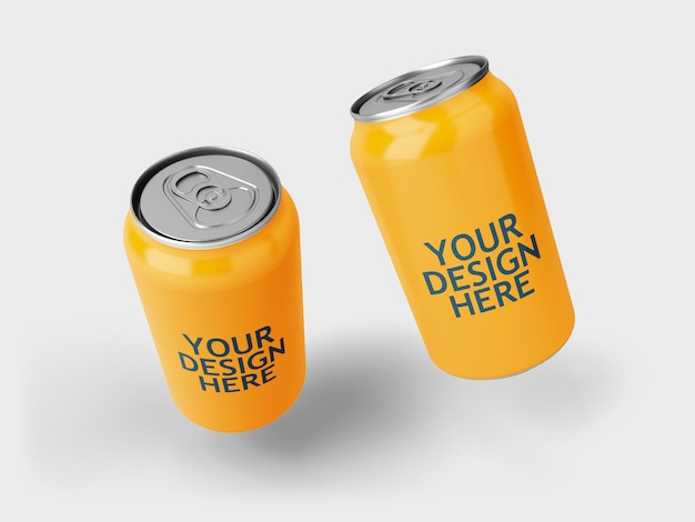 Mockup de lata de refresco