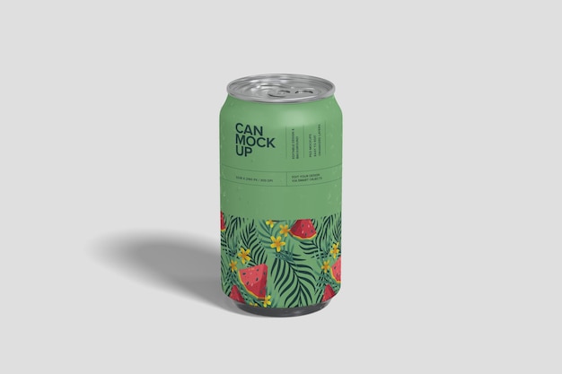 Mockup de lata de refresco