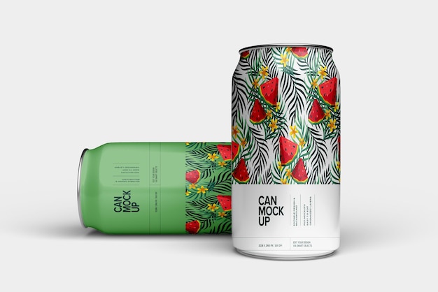 Mockup de lata de refresco