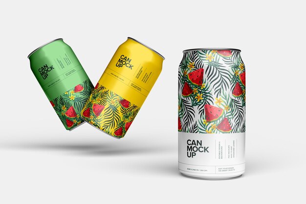 Mockup de lata de refresco