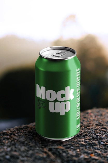 Mockup de lata de soda aislado