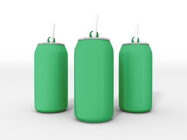 Mockup de las latas de bebidas