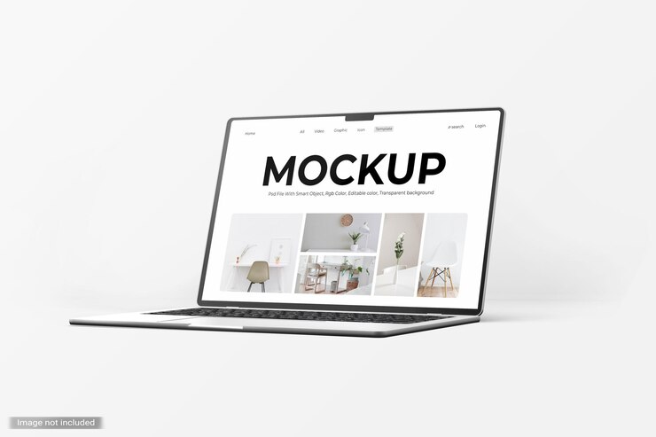 PSD mockup layar laptop