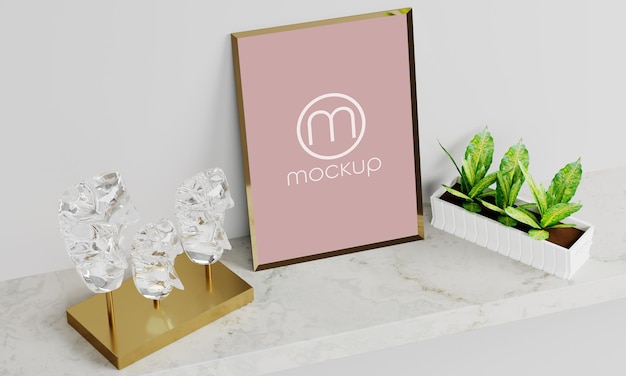 PSD mockup leere fotorahmen design