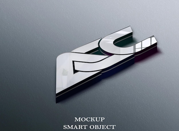Mockup leggero del logo 3D