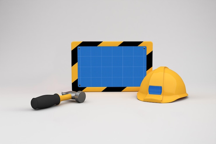 PSD mockup del letrero del día del trabajo