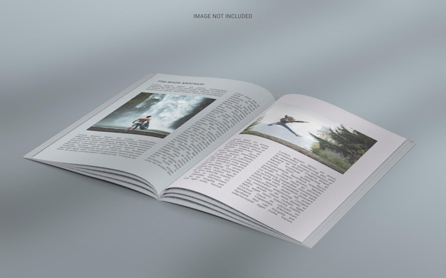 Mockup de libro abierto