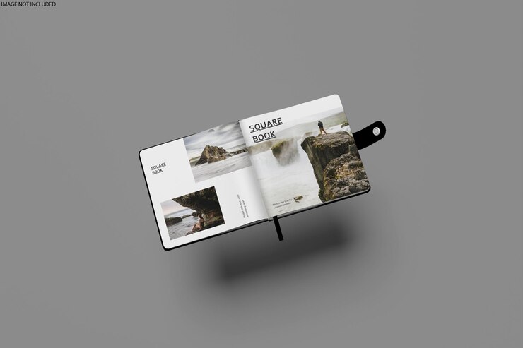 PSD mockup de libro cuadrado