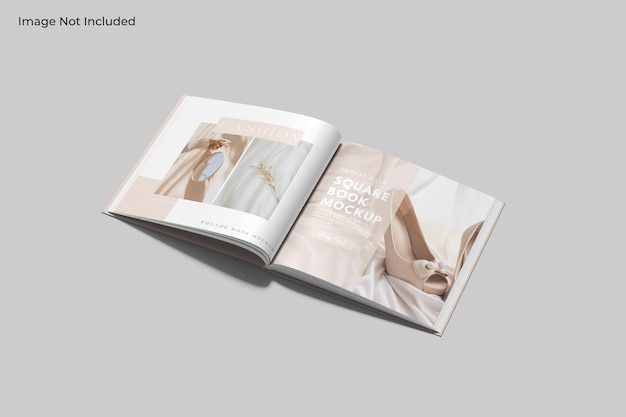 Mockup de libro cuadrado