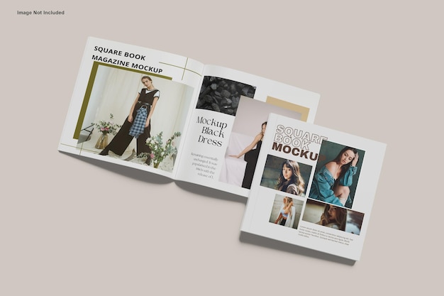 Mockup de libro cuadrado