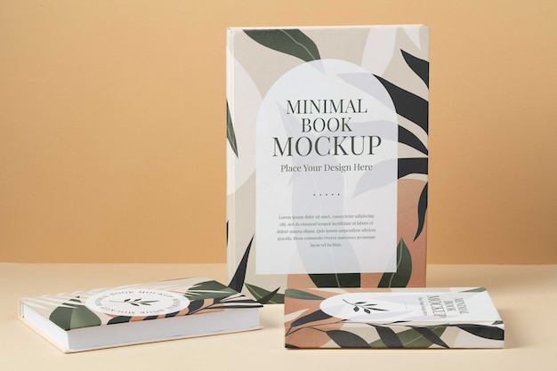 PSD mockup de libro con diseño minimalista