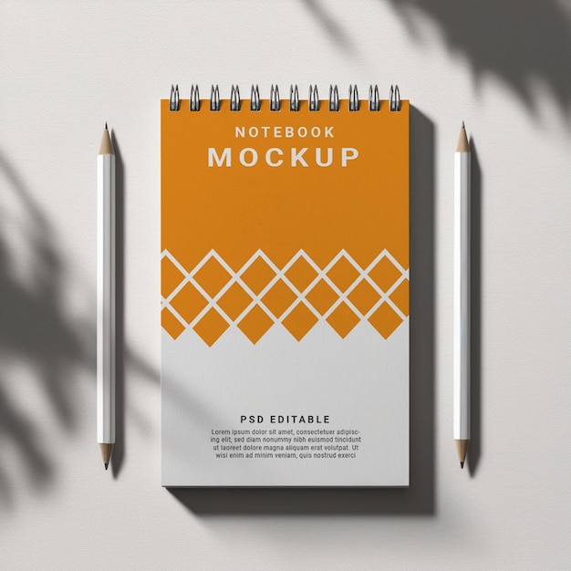 Mockup del libro de notas de PSD