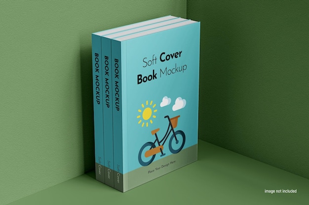 Mockup de libro psd de tapa blanda realista