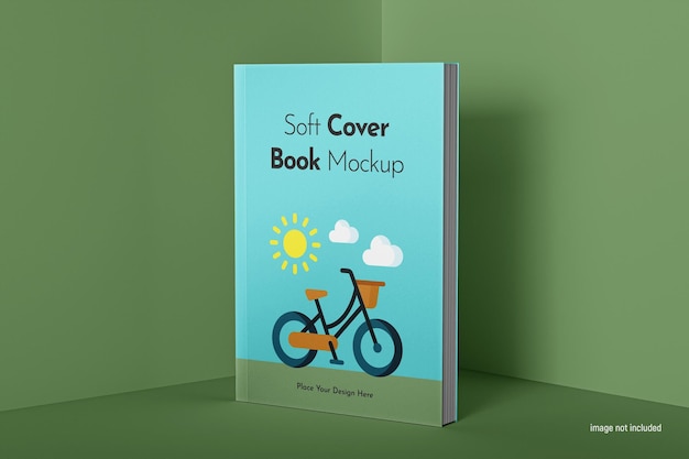 PSD mockup de libro psd de tapa blanda realista