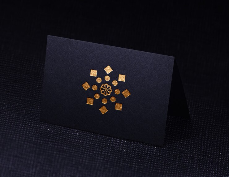 Mockup logo biglietto da visita nero