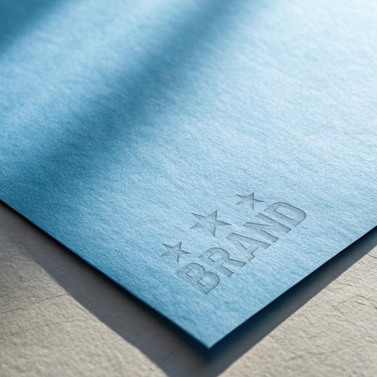 PSD mockup logo carta in rilievo